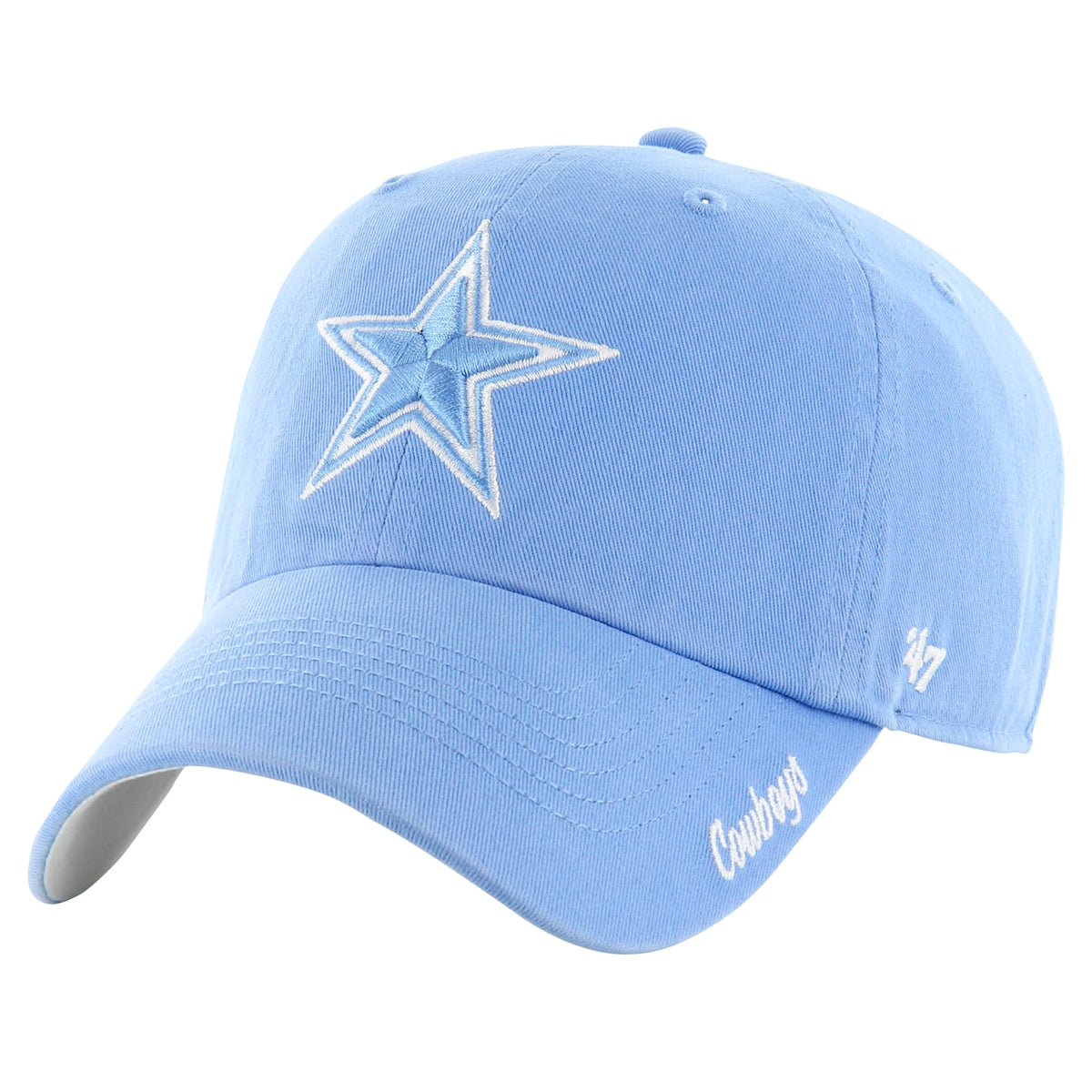 Women's Dallas Cowboys '47 Blue Luminance Cheer Clean Up Adjustable Hat