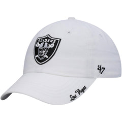 Women's Las Vegas Raiders '47 White Miata Clean Up Primary Adjustable Hat