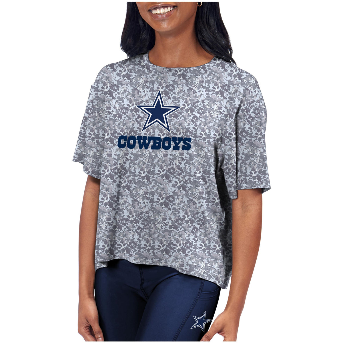 Women's Dallas Cowboys  Certo Charcoal Turnout T-Shirt