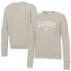 Women's Las Vegas Raiders  Champion Light Brown Powerblend Cocoa Butter Fleece Sweatshirt