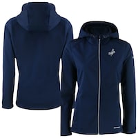 Women's Los Angeles Dodgers Cutter & Buck Navy Evoke Eco Softshell Recycled Full-Zip Hoodie Jacket