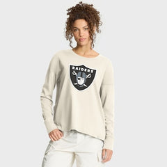 Women's Las Vegas Raiders Fanatics Cream Dove Legacy Long Sleeve T-Shirt