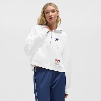 Women's Dallas Cowboys  lululemon White Scuba Oversized Half-Zip Hoodie