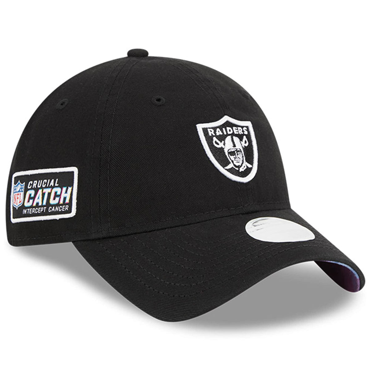 Women's Las Vegas Raiders  New Era Black 2023 NFL Crucial Catch 9TWENTY Adjustable Hat