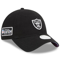 Women's Las Vegas Raiders  New Era Black 2023 NFL Crucial Catch 9TWENTY Adjustable Hat