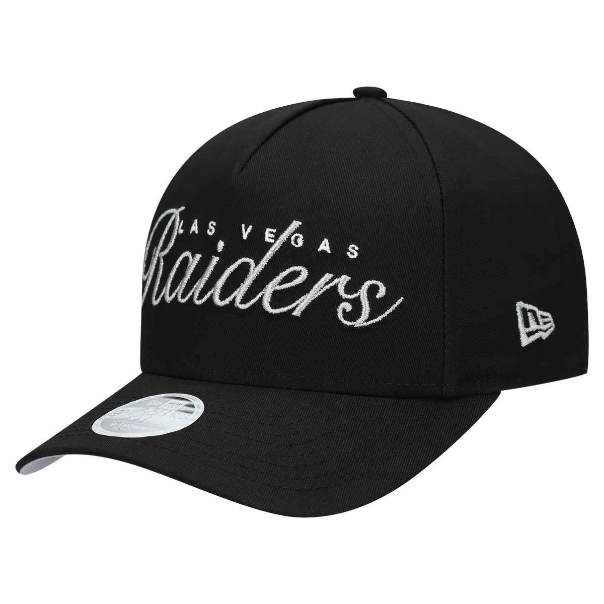 Women's Las Vegas Raiders  New Era Black  Metallic 9FORTY M-Crown A-Frame Adjustable Hat