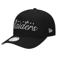 Women's Las Vegas Raiders  New Era Black  Metallic 9FORTY M-Crown A-Frame Adjustable Hat