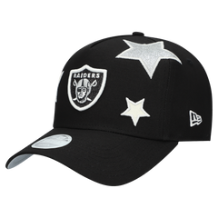 Women's Las Vegas Raiders  New Era Black  Stardom A-Frame 9FORTY Adjustable Hat
