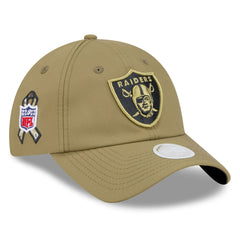 Women's Las Vegas Raiders  New Era Green 2025 Salute to Service Pony Tail Adjustable Hat