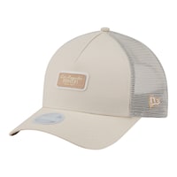 Women's Los Angeles Dodgers New Era Light Beige Tonal Patch 9FORTY M-Crown A-Frame Trucker Adjustable Hat