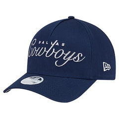 Women's Dallas Cowboys  New Era Navy Metallic A-Frame 9FORTY Adjustable Hat