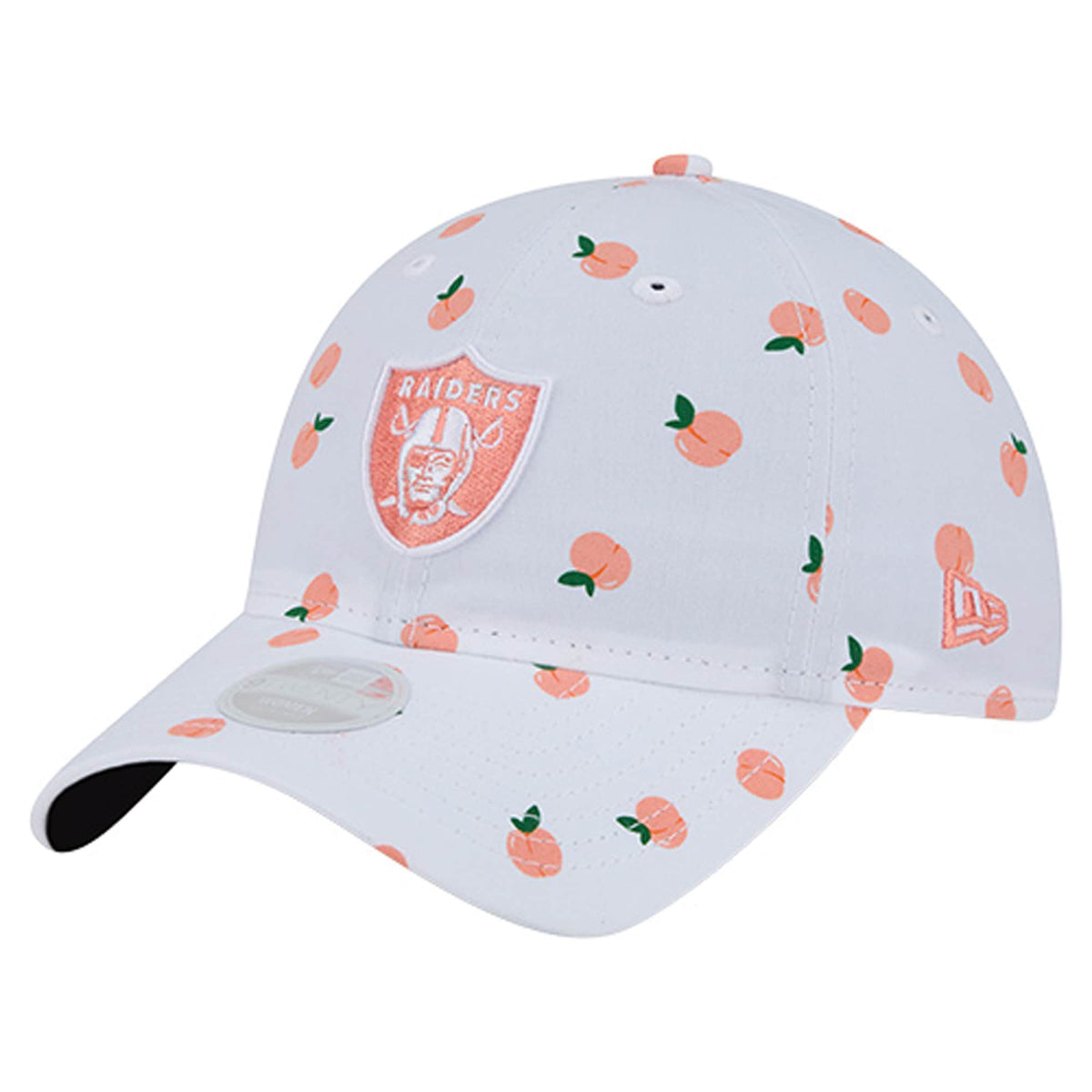 Women's Las Vegas Raiders  New Era White Fruit Pattern 9TWENTY Adjustable Hat