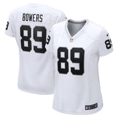 Women's Las Vegas Raiders Brock Bowers Nike  White Game Jersey