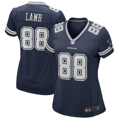 Women's Dallas Cowboys CeeDee Lamb Nike Navy Game Jersey