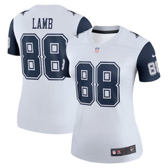 Women's Dallas Cowboys CeeDee Lamb Nike  White Legend Player Performance Top