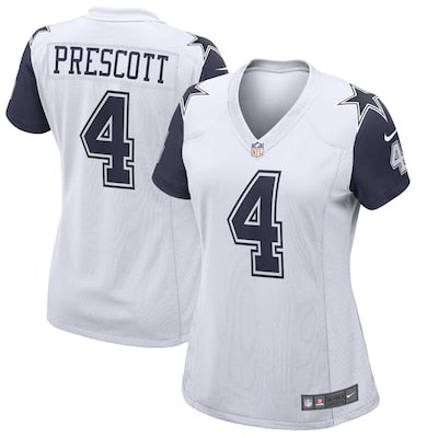 Women's Dallas Cowboys Dak Prescott Nike White Alternate Game Jersey