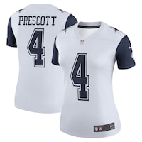 Women's Dallas Cowboys Dak Prescott Nike  White Legend Player Performance Top