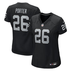 Women's Las Vegas Raiders Darien Porter Nike  Black Team Game Jersey