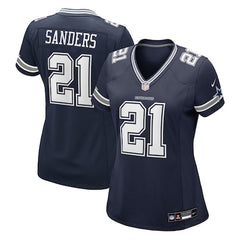 Women's Dallas Cowboys Deion Sanders Nike  Navy Team Retired Player Game Jersey