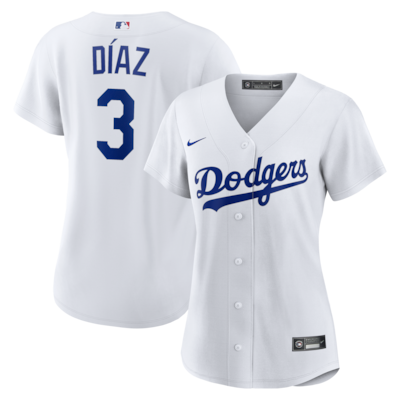 Women's Los Angeles Dodgers Edwin Díaz Nike White Home Replica Jersey