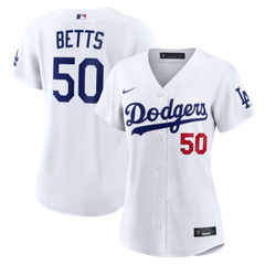 Women's  Los Angeles Dodgers Mookie Betts Nike White Home Stadium Jersey