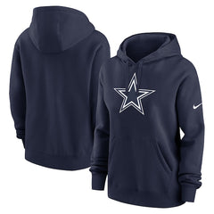 Women's Dallas Cowboys Nike Navy Club Fleece Hoodie