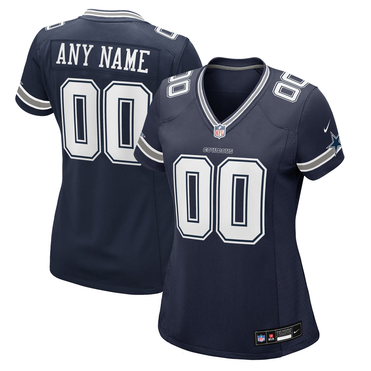 Women's Nike Navy Dallas Cowboys Custom Game Jersey