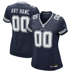 Women's Nike Navy Dallas Cowboys Custom Game Jersey