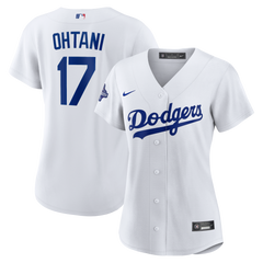 Women's Los Angeles Dodgers Shohei Ohtani Nike White 2025 World Series Champions Home Replica Jersey