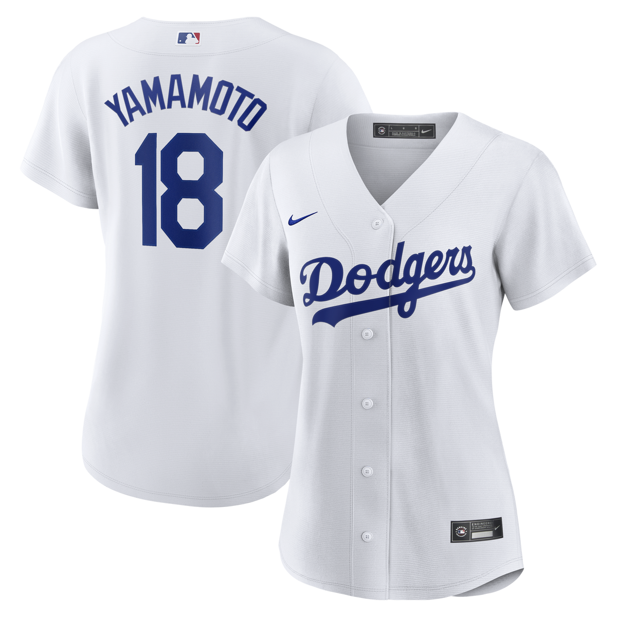 Women's Los Angeles Dodgers Yoshinobu Yamamoto Nike White Replica Jersey