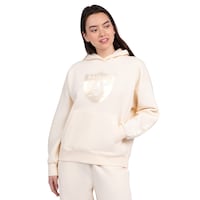 Women's Las Vegas Raiders  Starter Cream Pastels Relaxed Travel Hoodie
