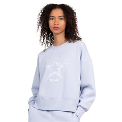 Women's Dallas Cowboys Starter Light Blue Travel Pastels Boxy Fleece Sweatshirt