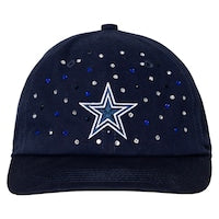 Women's Dallas Cowboys The Wild Collective Navy Jeweled Adjustable Hat