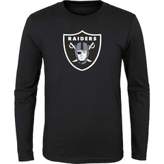 Youth Las Vegas Raiders Black Primary Logo Long Sleeve T-Shirt