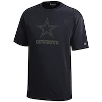 Youth Dallas Cowboys  Champion Black Tonal T-Shirt