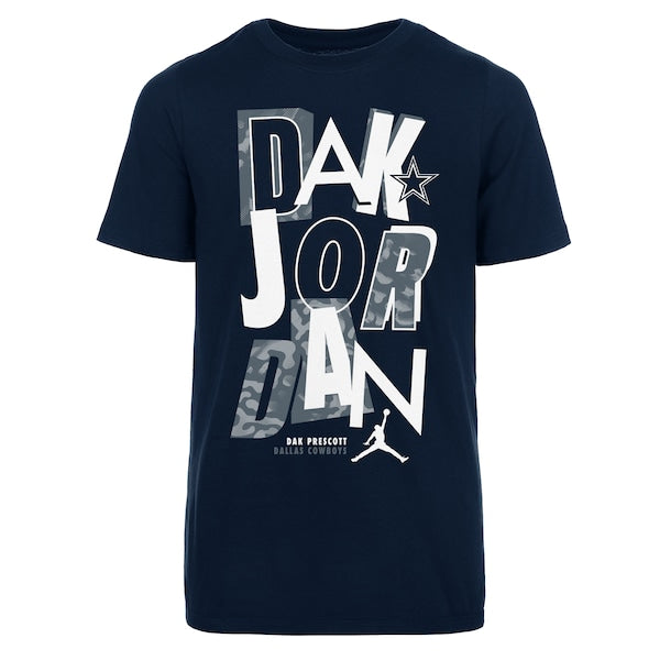 Youth Dallas Cowboys Dak Prescott Jordan Brand Navy Fresh Player Name T-Shirt