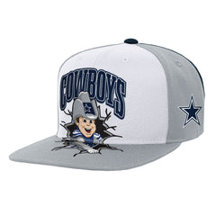 Youth Dallas Cowboys  Mitchell & Ness Gray Team Mascot Snapback Hat
