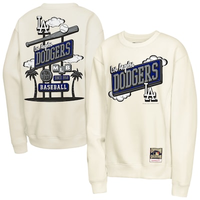 Youth Los Angeles Dodgers Mitchell & Ness Natural Retro Billboard Sweatshirt