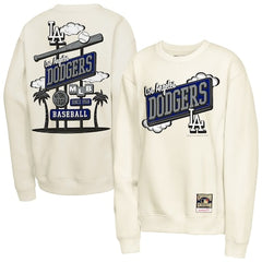 Youth Los Angeles Dodgers Mitchell & Ness Natural Retro Billboard Sweatshirt