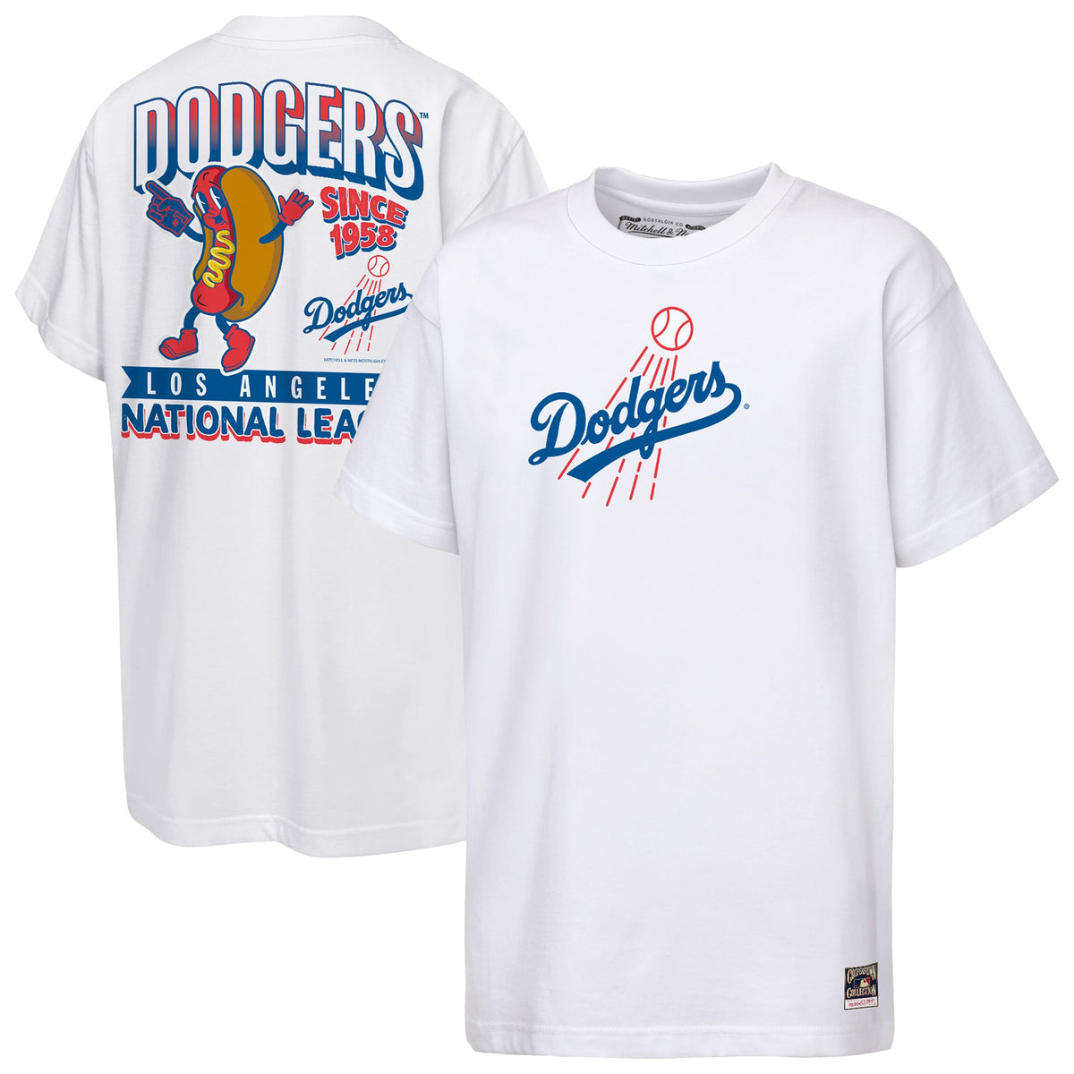 Youth Los Angeles Dodgers  Mitchell & Ness White Cooperstown Concession T-Shirt