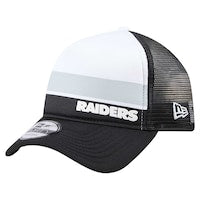 Youth Las Vegas Raiders New Era Black Sport Night Color Block 9FORTY A-Frame Trucker Adjustable Hat