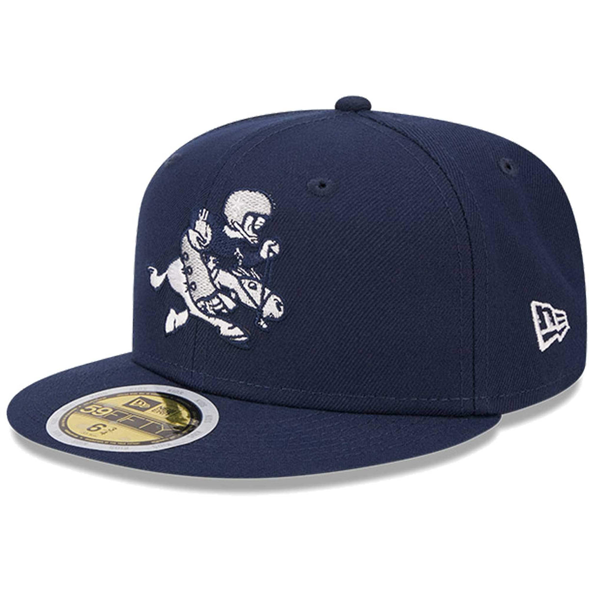 Youth Dallas Cowboys New Era Navy 1966-69 Gridiron Classics Retro Joe Throwback Logo Main 59FIFTY Fitted Hat