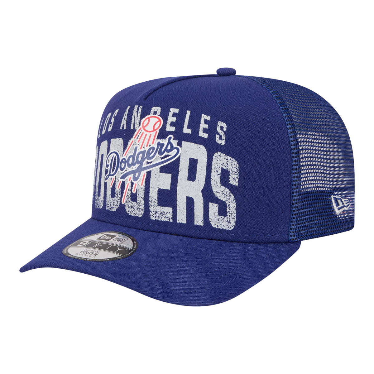 Youth Los Angeles Dodgers New Era Royal Logo Fade A-Frame 9FIFTY Snapback Hat