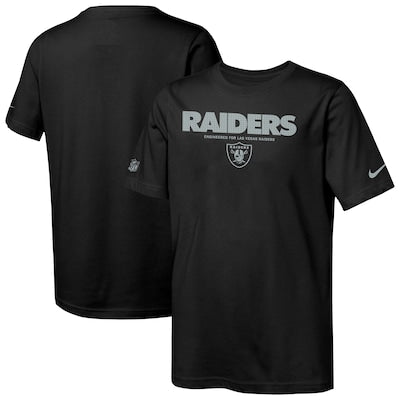 Youth Las Vegas Raiders Nike Black Sideline Team Issue T-Shirt
