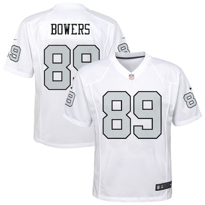 Youth Las Vegas Raiders Brock Bowers Nike White Alternate Game Jersey