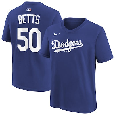Youth Los Angeles Dodgers Mookie Betts Nike Royal Name & Number T-Shirt