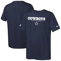 Youth Dallas Cowboys Nike Navy Sideline Team Issue T-Shirt