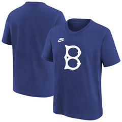 Youth Brooklyn Dodgers Nike Royal Team Logo T-Shirt