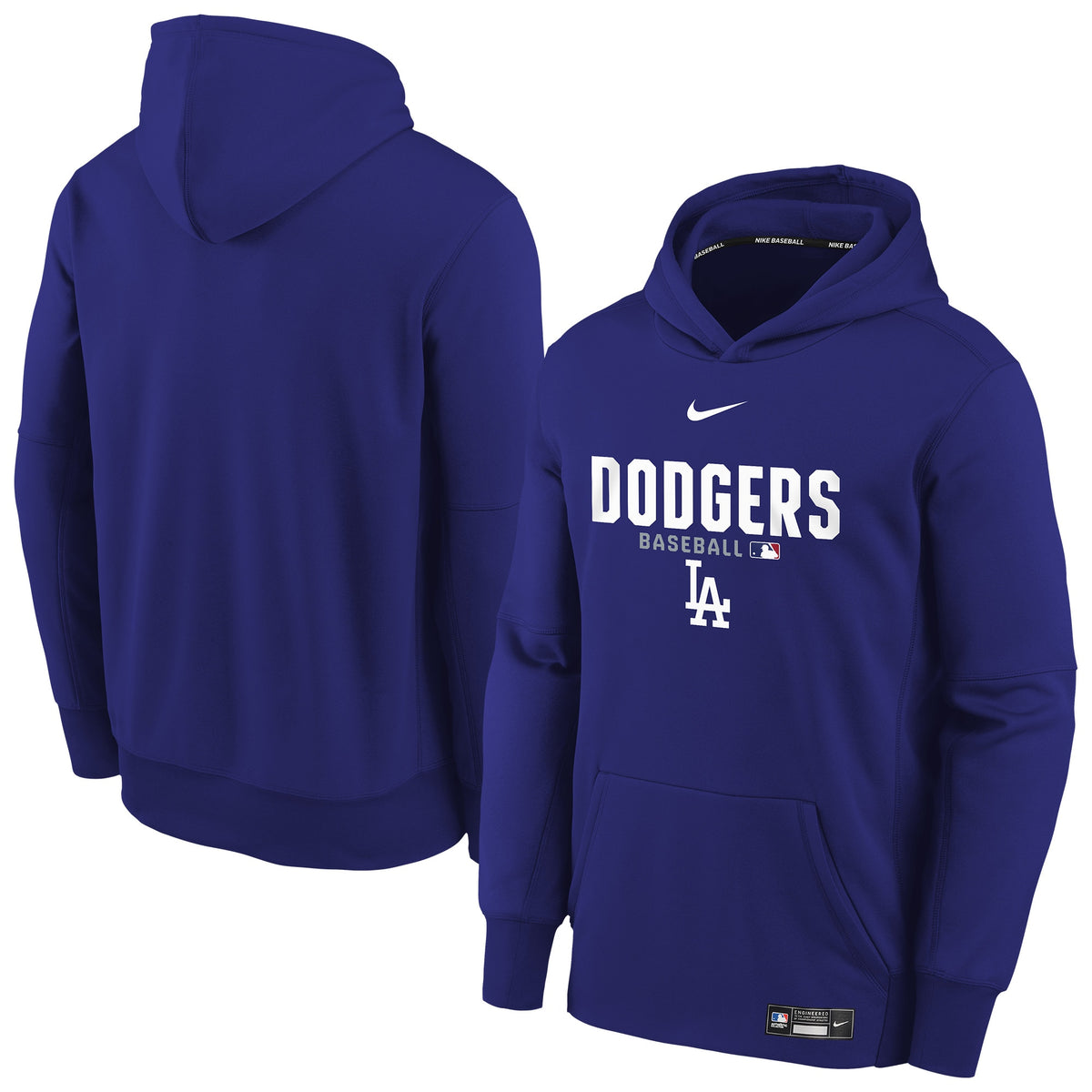 Youth Los Angeles Dodgers Nike Royal Authentic Collection Therma-FIT Hoodie