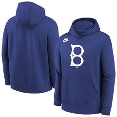 Youth Brooklyn Dodgers  Nike Rush Blue Club Fleece Hoodie